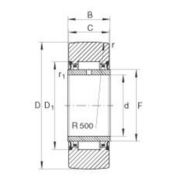 Stützrolle NA22/8 -X-2RSR ID 8mm AD 24mm Breite12mm INA-1