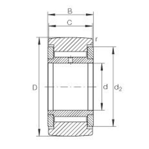 Stützrolle NATV15 ID 15mm AD 35mm Breite19mm INA-1