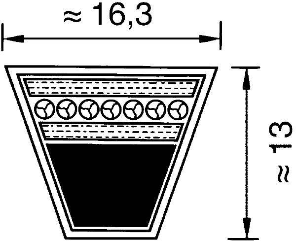 Ummantelter Keilriemen SPB3000 RP 0,585kg OPTIBELT