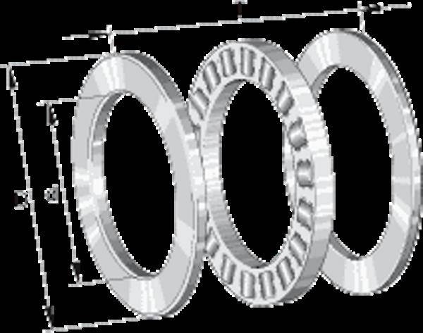 Axial-Zylinderrollenlager 81244 -M ID 220mm AD 300mm 14,38kg INA