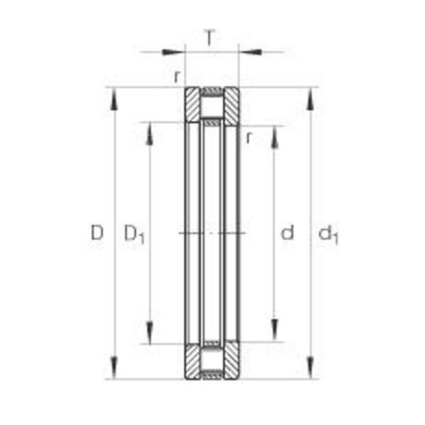 Axial-Zylinderrollenlager 81210 -TV ID 50mm AD 78mm 0,362kg INA-1