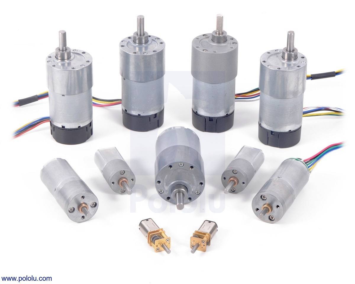 Pololu 4.4:1 Metal Gearmotor 25Dx63L mm LP 6V with 48 CPR Encoder-1