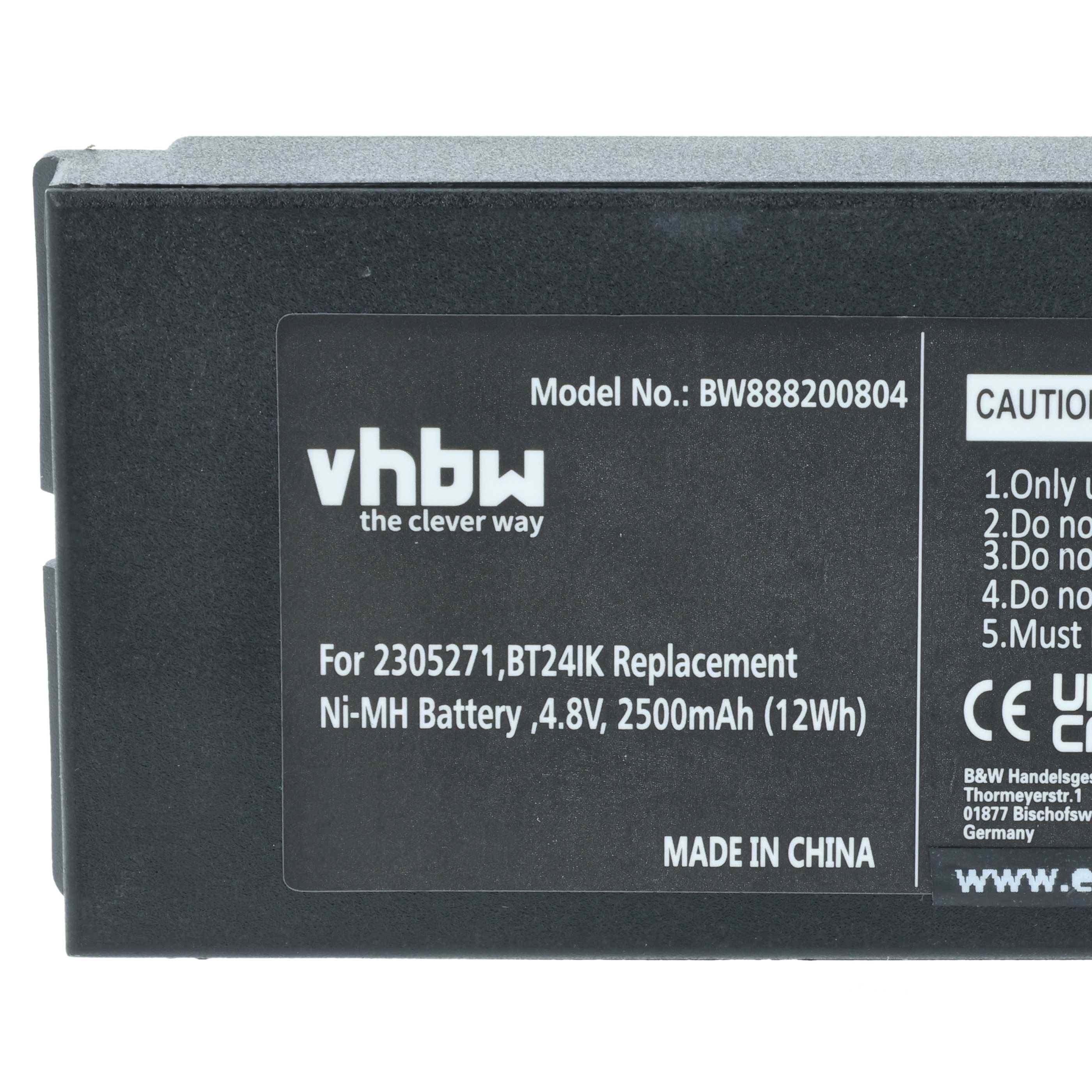 vhbw Akku kompatibel mit Ikusi IK3 transmitters | Berlinde, IK3, GH, IK4 Industrie-Funkfernsteuerung Fernbedienung (2500-3