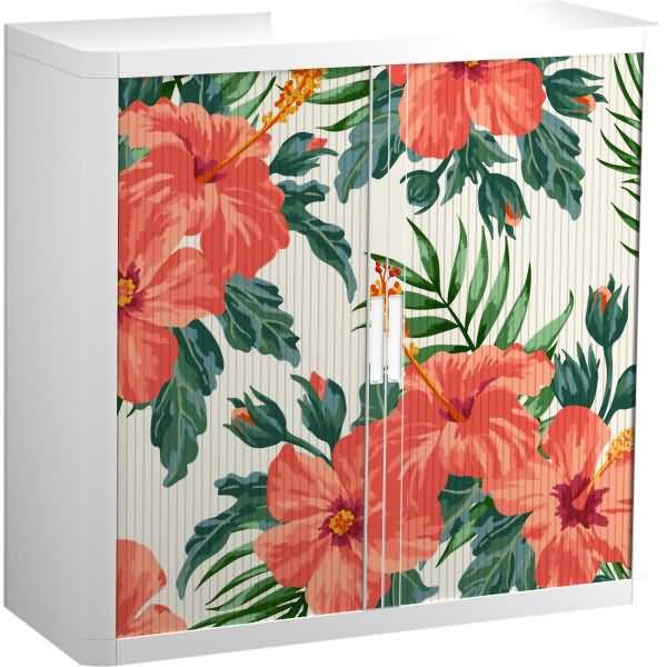 Rollladenschrank easyoffice BxTxH 86x37,5x104cm Hibiskus-0