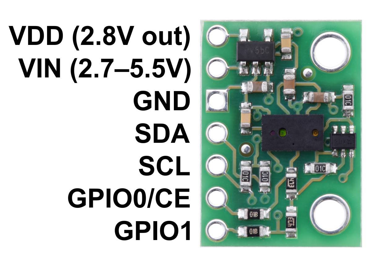 Pololu VL6180X TOF DISTANCE SNSR W/VREG 2489-3