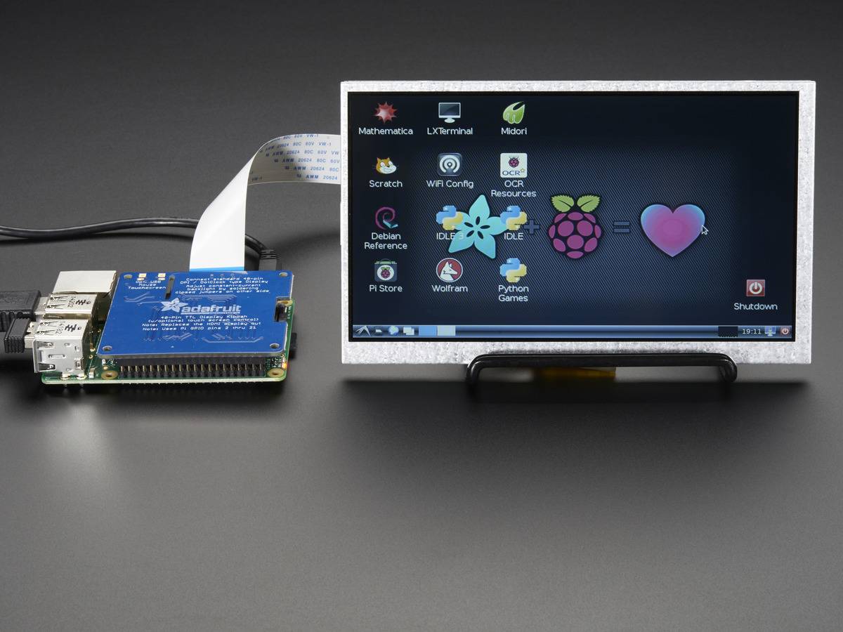 Adafruit DPI TFT Kippah for Raspberry Pi with Touch Support-4