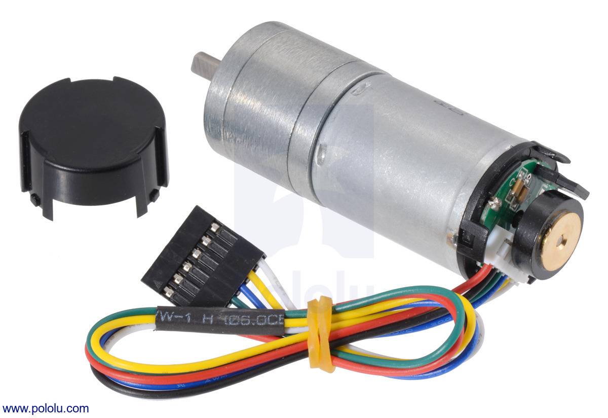 Pololu 20.4:1 Metal Gearmotor 25Dx65L mm HP 12V with 48 CPR Encoder-4