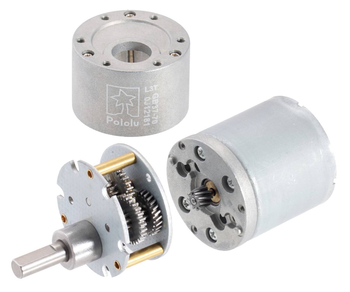 Pololu 131:1 Metal Gearmotor 37Dx57L mm 12V (Helical Pinion) 4746-2