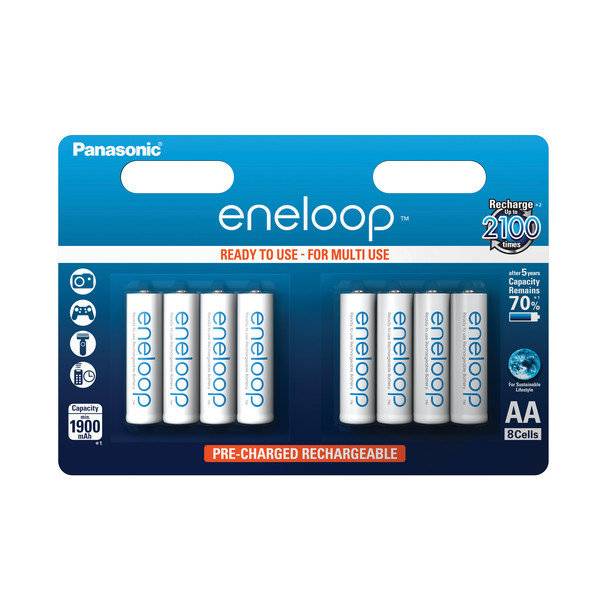 Akku für Panasonic eneloop BK-3MCCE/8BE NiMH 1,2 Volt 2000 mAh weiß