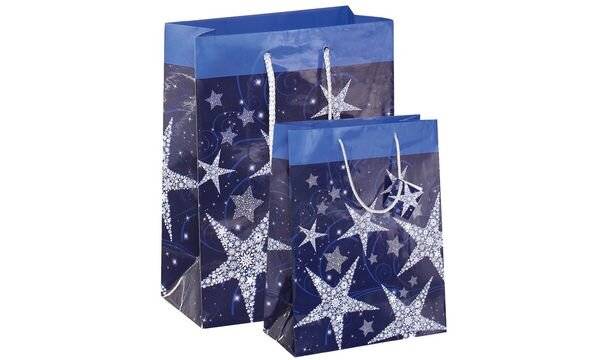 Sigel Geschenktasche Shining Stars GT025 Large 260x330x120mm bl/silber-3