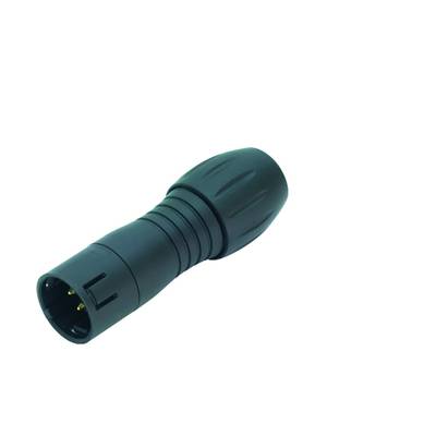 Kabelstecker S.720 3p. schwarz 6-8mm | BINDER | Serie 720 | Miniatur
