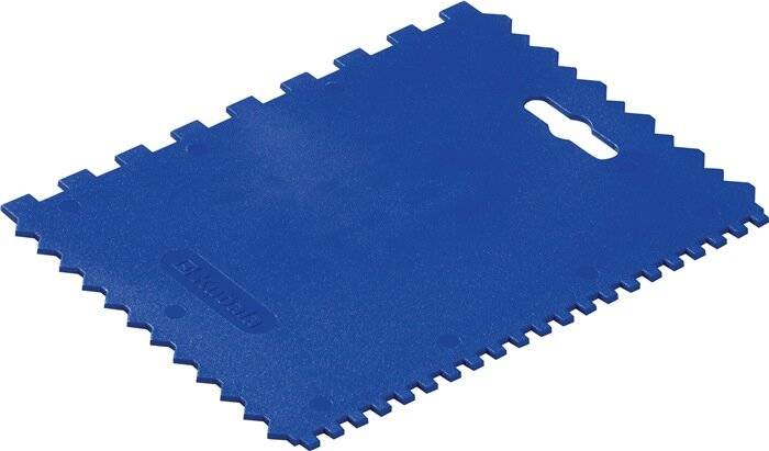 Kleberspachtel L.177mm B.130mm Zahn 4x4x4 mm/8x8x8mm Ku.(PP)-0