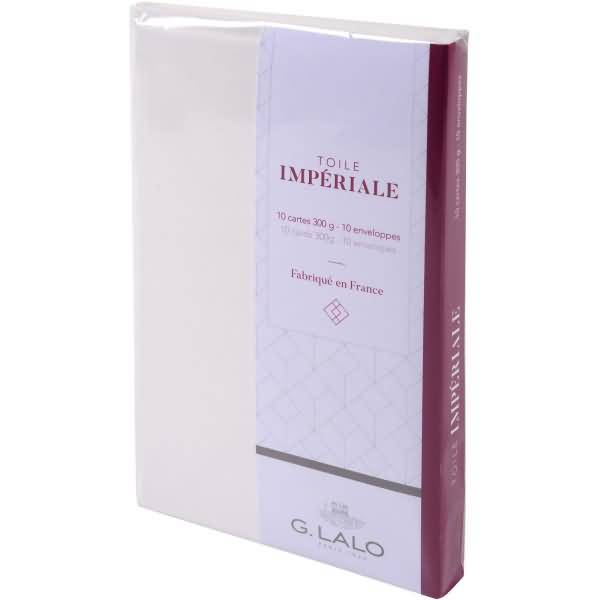 Visitenkarten & Umschläge Toile Imperiale 90x140mm VE=10 Stück weiß-0