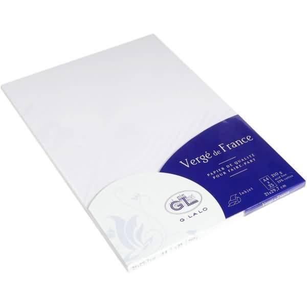 Papier Verge A4 210g/qm VE=25 Blatt weiß
