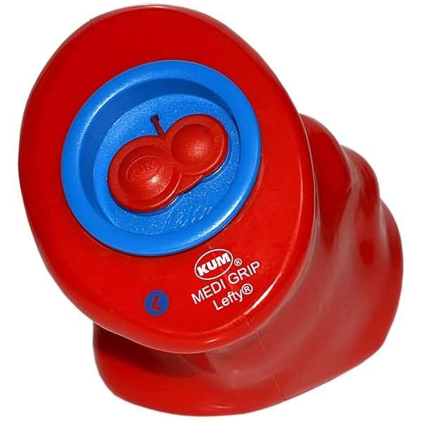 Doppelspitzdose Medi Grip M2 rot/blau Linkshänder-0