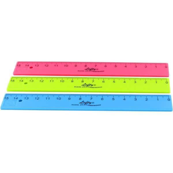 Lineal L1 Flexi Lefty 15cm Linkshand farbig sortiert