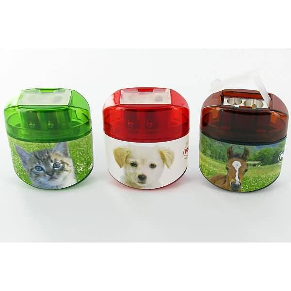 Doppelspitzdose Oval-G M2 Animal farbig sortiert