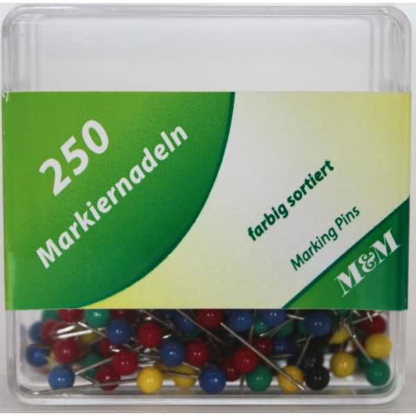 Markiernadeln farbig sortiert VE=250 Stück-0