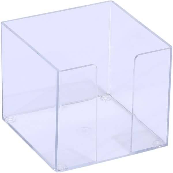 Zettelbox 10x10cm glasklar leer