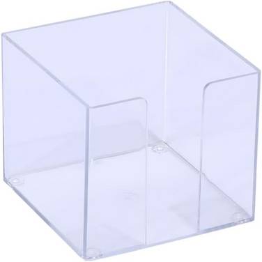 Zettelbox 10x10cm glasklar leer