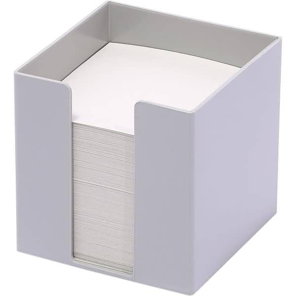 Zettelbox La Prima 9,5x9,5cm RC-Kunststoff grau gefüllt