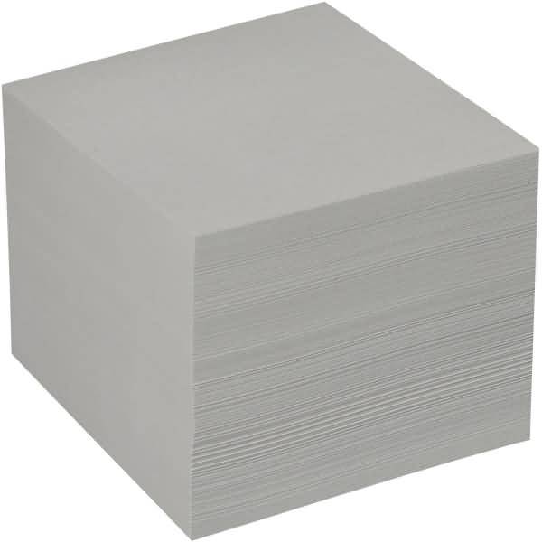 Notizklotz 9x9cm 800 Blatt geleimt graues recycling Papier
