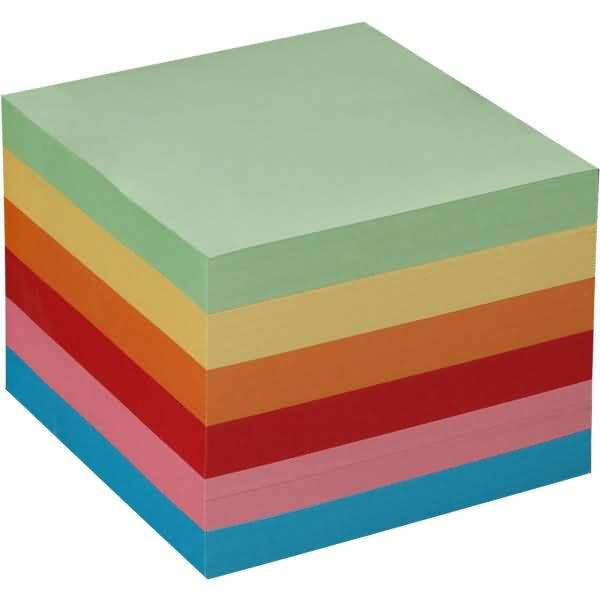 Zettelkasten-Ersatzeinlage 9x9cm ca. 700 Blatt farbig