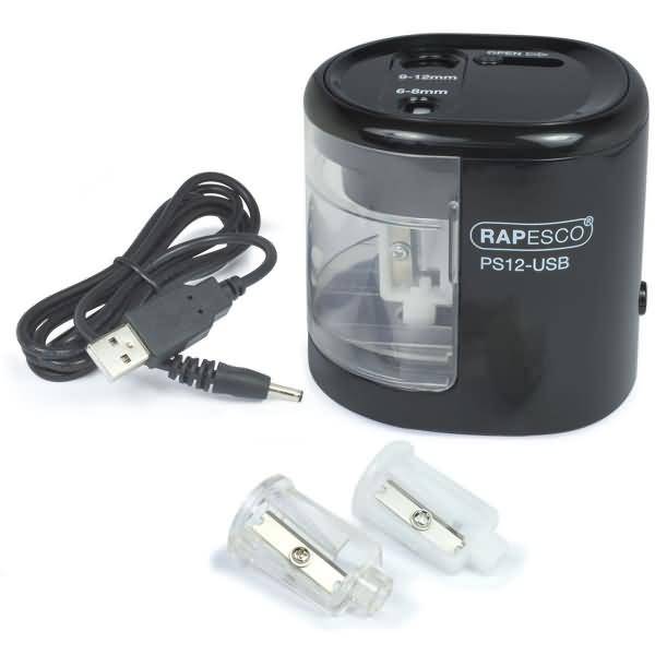 Anspitzer PS12-USB elektrisch schwarz