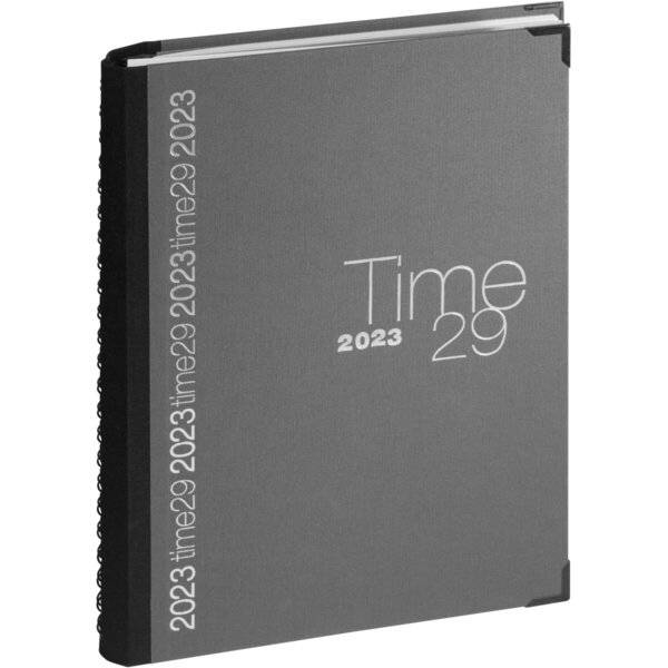 Bürokalender Time 29 A4 Stoff A4 blau Kalendarium 2027-1