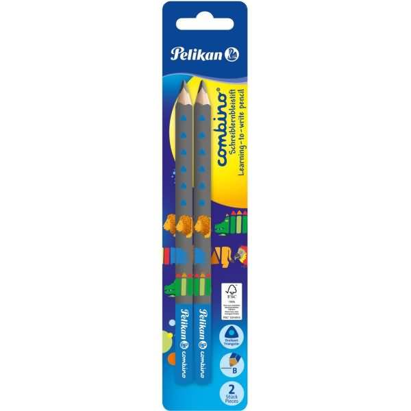 Schreiblernbleistift Combino dick B blau Blister-0