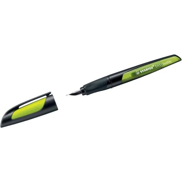 Schulfüller Easybuddy Feder L schwarz/limette-0