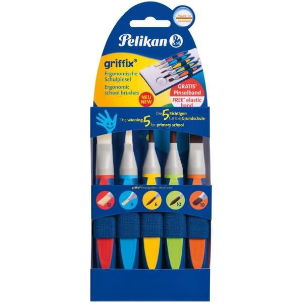 Pinsel-Set griffix Synthetik VE=5 Stück Trägerkarte