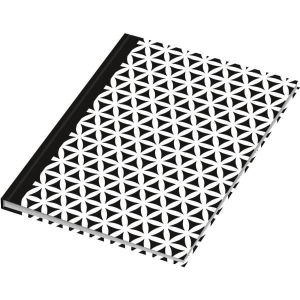 Notizbuch 'black & white Flowers' A5 dotted 96 Blatt