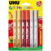 Glitzerkleber Young Creativ Glitter Glue Original VE= 6x10ml (3 Farben)