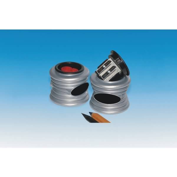 Doppel-Dosenspitzer SOFTIE-GRIP silber