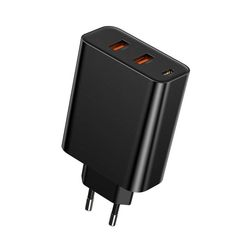 60W Ladegerät Netzteil Schnellladung 3.0 / 4+ 2x USB / USB USB-C Typ-C PD 5A Wandladegerät Adapter Schwarz-0