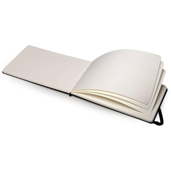 Notizbuch Aquarellpapier Large A5 200g/qm 36 Blatt Hardcover schwarz-1
