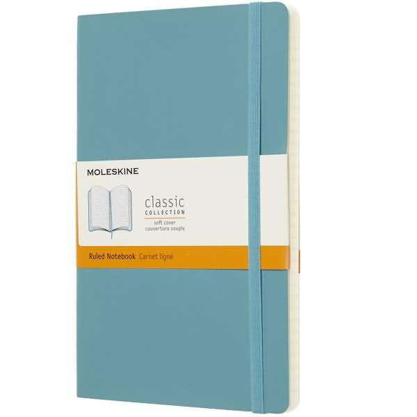 Notizbuch Large A5 liniert Softcover riffblau-0