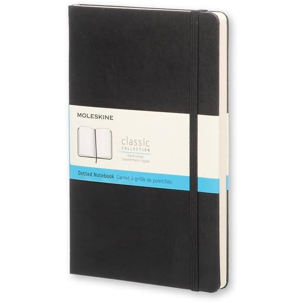 Notizbuch Large A5 Punktraster Hardcover 120 Blatt schwarz-0