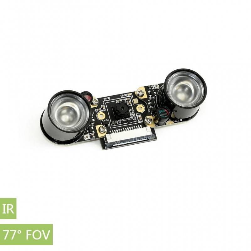 Waveshare IMX219-77IR Camera, 77° FOV, Infrared, Applicable for Jetson Nano-0