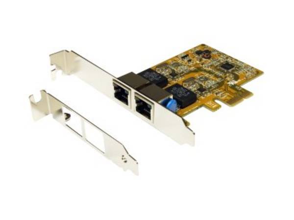 EXSYS EX-6072-3 PCIe 2x Gigabit Ethernet Netzwerk-Karte