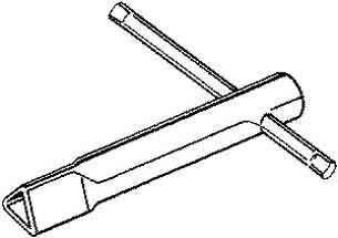 Stahl Dreikantschlüssel 8198/1-M5-0