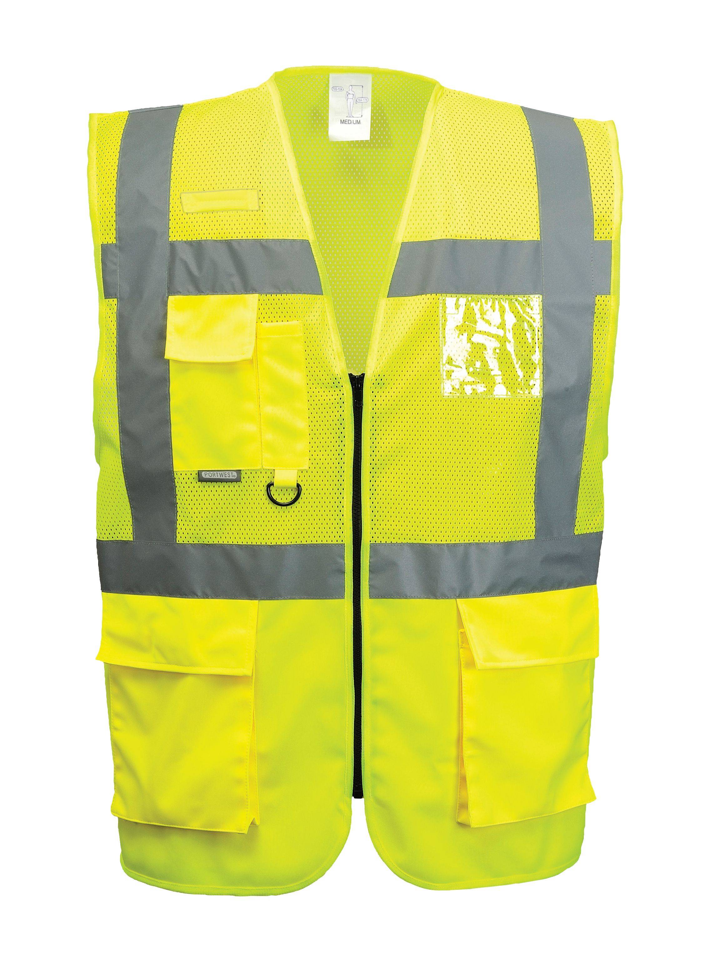 Portwest Netz Warnschutzweste Madrid Executive Farbe: Gelb, Gr.: XL-0
