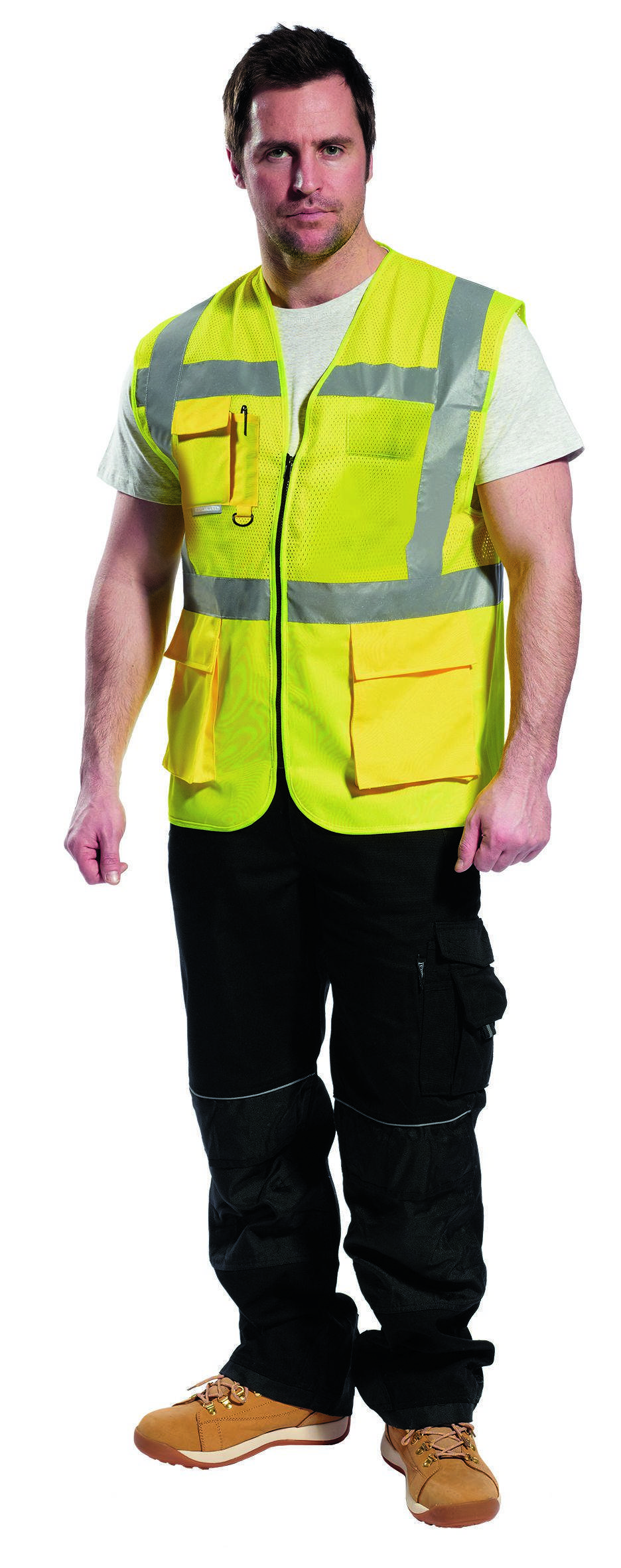 Portwest Netz Warnschutzweste Madrid Executive Farbe: Gelb, Gr.: XL-2