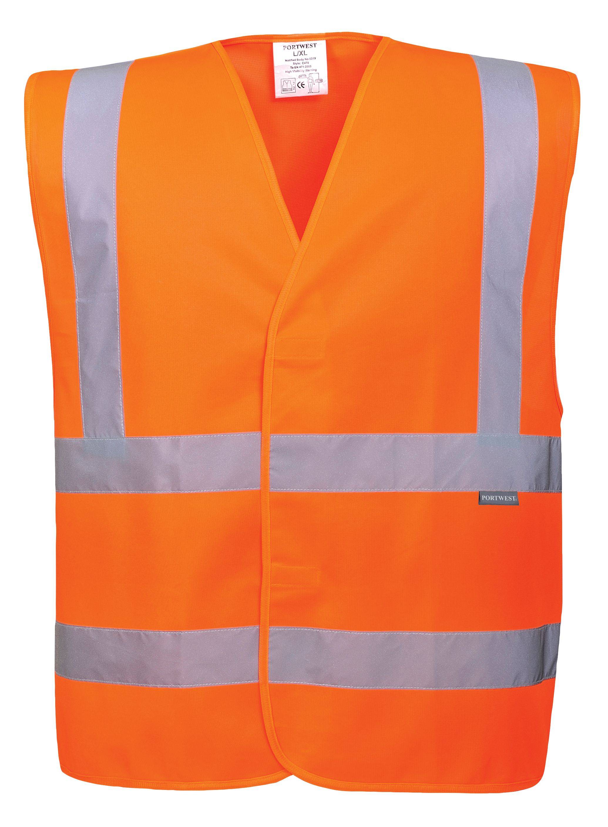 Portwest 2-Reflex-Warnschutzweste mit Schulterstreifen Farbe: Orange, Gr.: L/XL-0