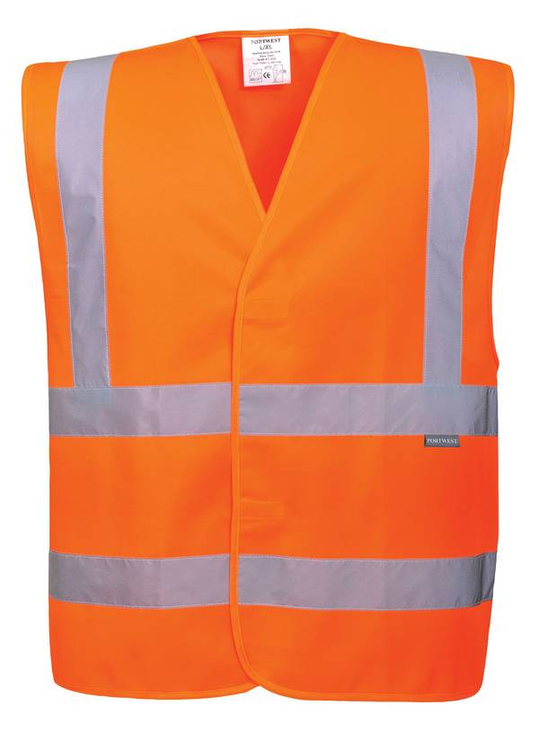 Portwest 2-Reflex-Warnschutzweste mit Schulterstreifen Farbe: Orange, Gr.: L/XL