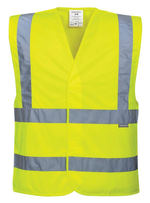 Portwest 2-Reflex-Warnschutzweste mit Schulterstreifen Farbe: Gelb, Gr.: L/XL