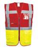 Portwest Paris Executive Warnschutzweste Farbe: Rot/Gelb, Gr.: 3XL