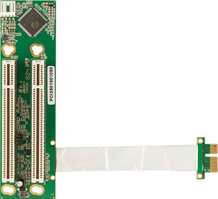 PCI250 PCIe(x1) zu 2x PCI Riser flexibel (100 mm)-0
