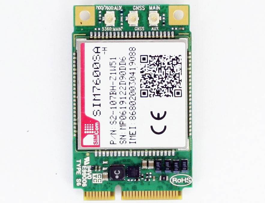 HSPA / UMTS / EDGE / LTE 4G Mini-PCIe Modem (Simcom SIM7600SA-H) [LTE Australien, Südamerika]-0